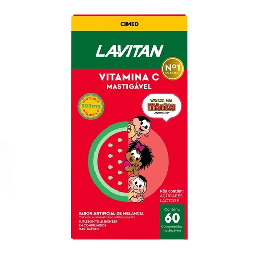 Lavitan Vitamina C Melância Turma da Mônica 60 Capsulas