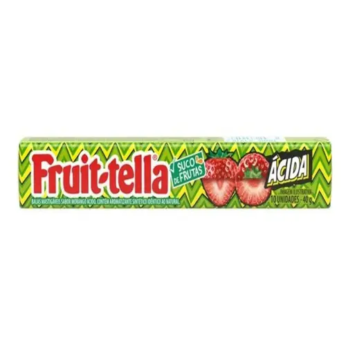 Bala Fruittella Morango Acido Mastigavel 40G