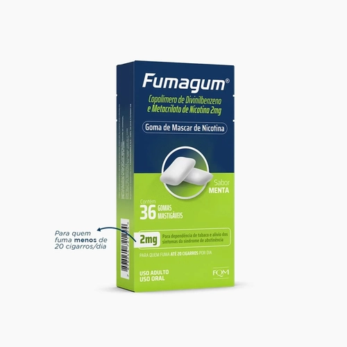 Fumagum 2MG 36 Gomas Sabor Menta