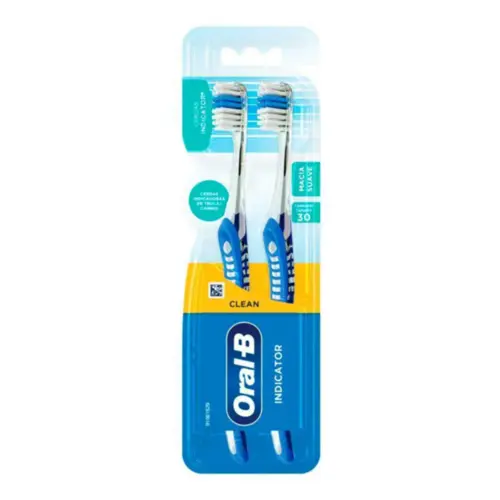 Kit Escova Dental Oral-B Indicator Clean 30 2 Unidades