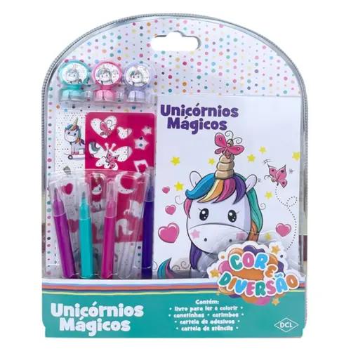 Livro Unicórnios Cor E Diversão Presenteavel