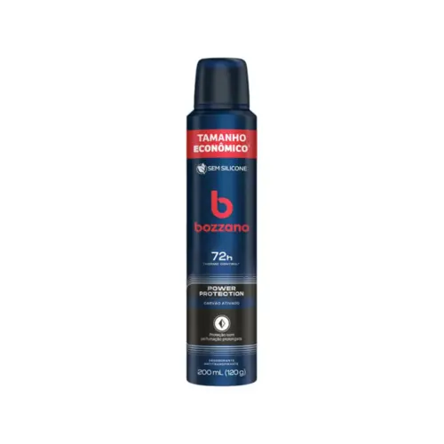 Desodorante Aerosol Bozzano Power Protection Carvão Masculino 72h 200ml