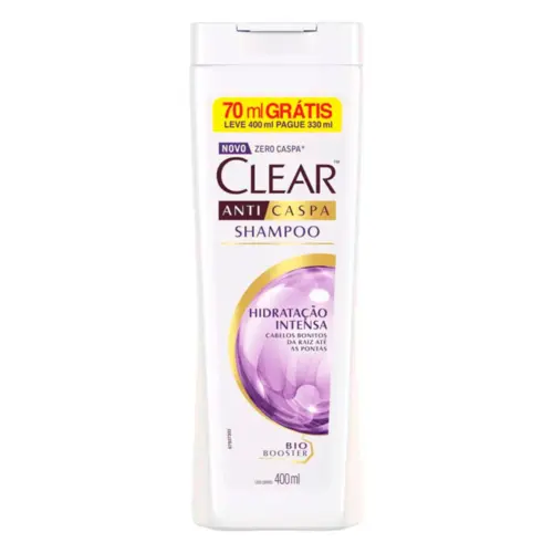 Shampoo Clear Anticaspa Hidratação Intensa 400ml Leve Mais Pague Menos