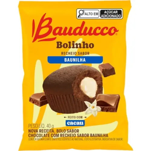 Bolinho Bauducco Baunilha C/ Chocolate 40G