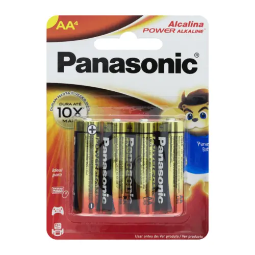 Pilha Panasonic Alcalina AA Power 4 Unidades