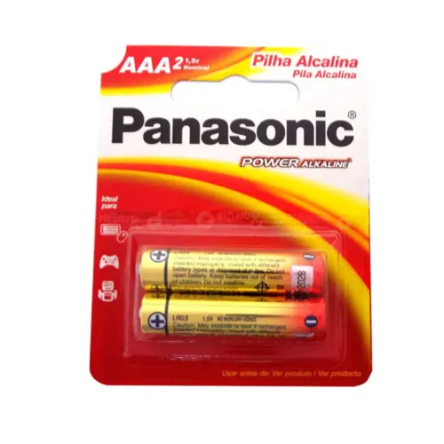 Pilha Panasonic Alcalina AAA Power 2 Unidades