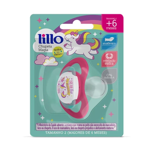Chupeta Magia Lillo Anatômica Silicone 0 a 6 Meses Menina