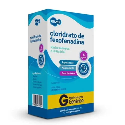 Cloridrato De Fexofenadina 6Mg 60Ml Ems