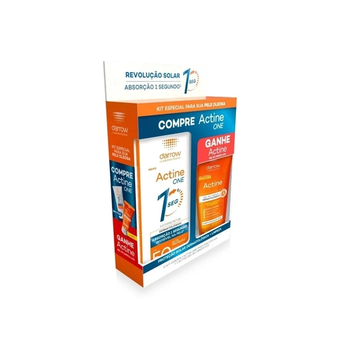 Kit Protetor Solar FPS 50 Darrow Actine One 40g + Gel de Limpeza 40g