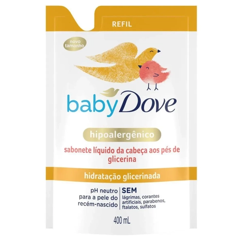 Sabonete Líquido Dove Baby Hidratação Glicerinada Refil 400ml