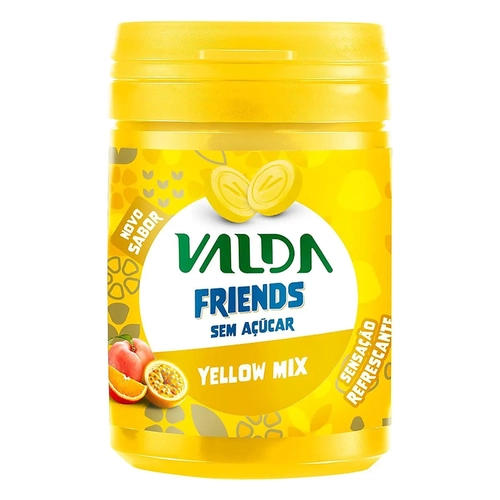 Pastilhas Valda Friends Frutas Amarelas Sem Açúcar Pote 50g