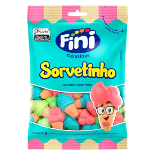 Bala Gel Fini Sorvetinho 80G