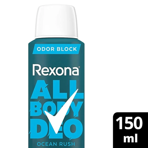 Desodorante Corporal Aerosol Rexona All Body Deo Ocean Rush 0% Alumínio 150ml