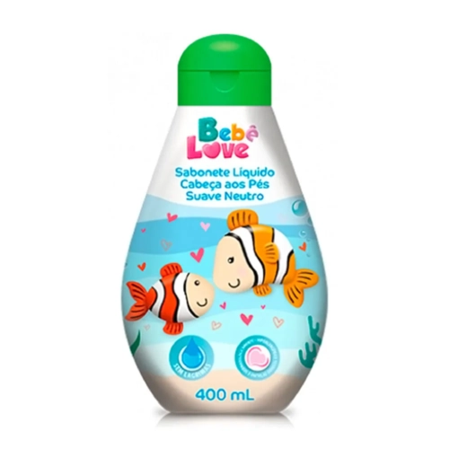 Sabonete Líquido Bebê Love Suave Neutro Cabeça Aos Pés 400ml