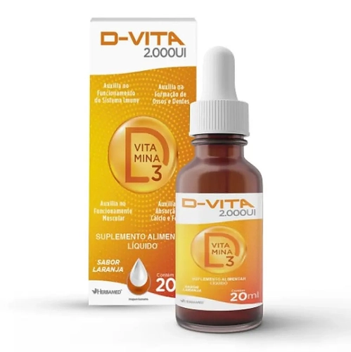 Vitamina D-Vita 2.000Ui 20Ml Laranja