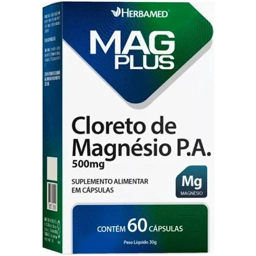 Magplus Cloreto De Magnesio P.A 60 Capsulas