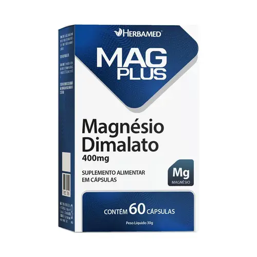 Magplus Magnésio Dimalato 60 Capsulas