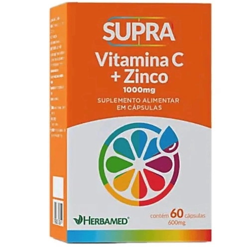 Supra Vitamina D+Zinco 1000Mg 60 Capsulas