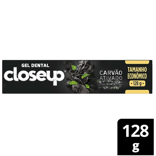 Gel Dental Closeup Carvão Ativado Menta 128g