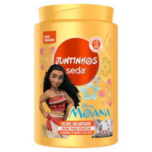 Creme Para Pentear Seda Infantil Juntinhos Cachos Encantados Moana 1kg