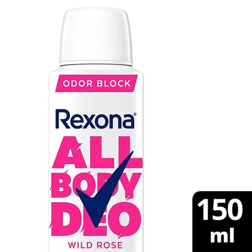 Desodorante Corporal Aerosol Rexona All Body Deo Wild Rose 0% Alumínio 150ml