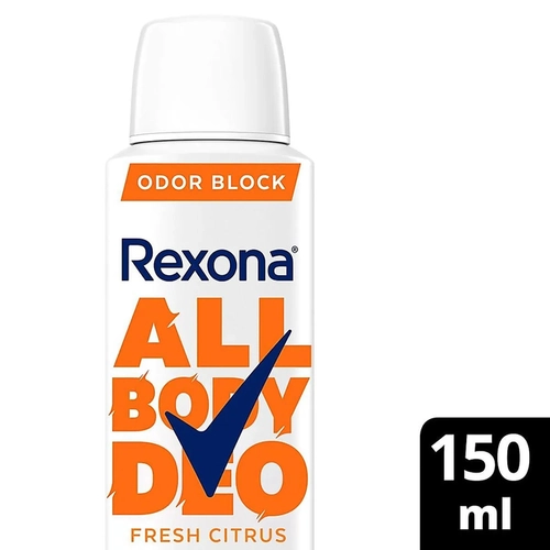 Desodorante Corporal Aerosol Rexona All Body Deo Fresh Citrus 0% Alumínio 150ml