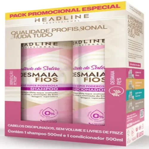 Kit Headline Color Desmaia Fios Shampoo + Condicionador 500ml