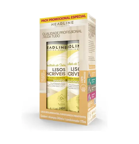Kit Headline Color Lisos Incríveis Shampoo + Condicionador 500ml