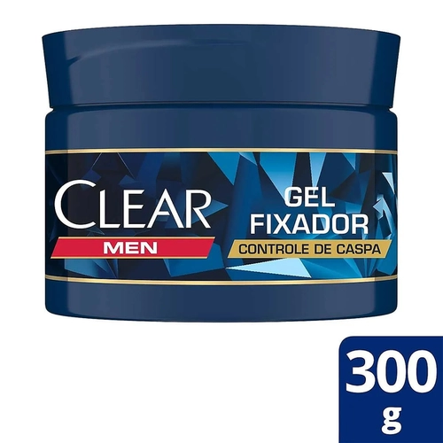 Gel Fixador Clear Masculino Controle De Caspa 300G
