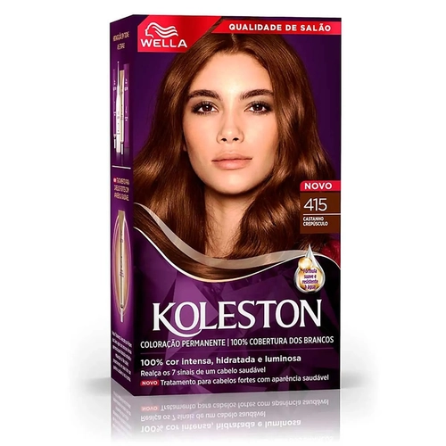 Kit Coloração Creme Koleston 415 Castanho Crepusculo