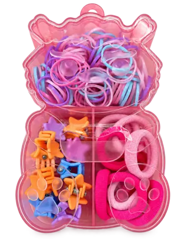 Acessórios de Cabelo Infantil Urso Elástico+Amarrador+Presilha