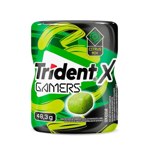 Chiclete Trident X Senses Citrus Mix Pote 48,3G