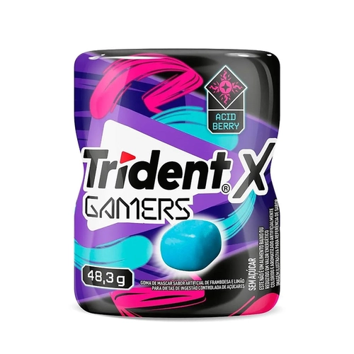Chiclete Trident X Senses Acid Berry Pote 48,3G