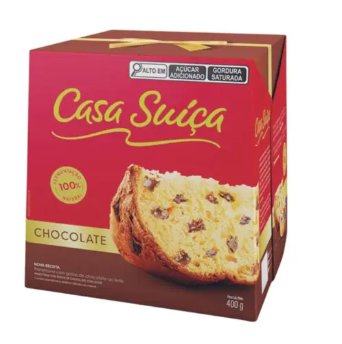 Panettone Casa Suiça Tradicional Gotas de Chocolate 400G