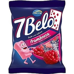 Bala 7Belo Framboesa Pacote 90g