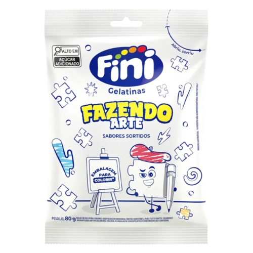 Bala Gel Fini Fazendo Arte Sabores Sortidos 80G