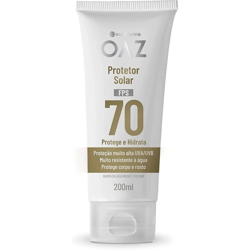 Protetor Solar OAZ Fps70 Corpo e Rosto 200ml