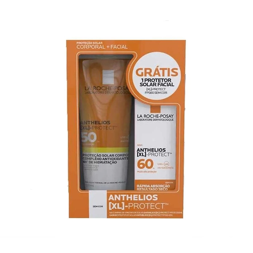 Kit La Roche-Posay Protetor Solar Corporal FPS 50 Anthelios XL Protect 200ml + Facial FPS 60 25g