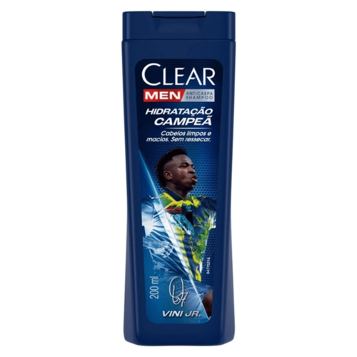 Shampoo Clear Anticaspa Men Vini Jr Hidratação Campeã 400ml