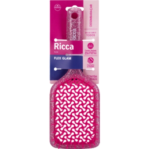 Escova de Cabelo Ricca Flex Glam Rosa Ref 2378
