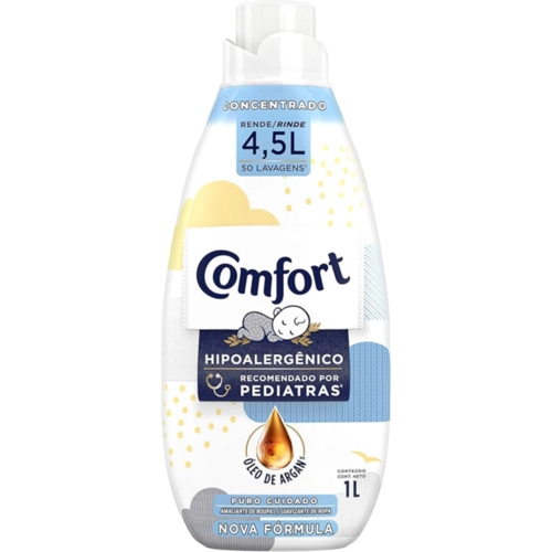 Amaciante Comfort Puro Cuidado Hipoalergênico Branco 1 Litro