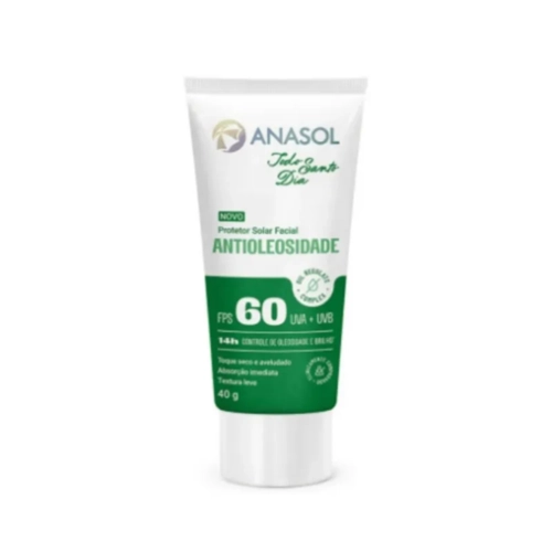 Protetor Solar Facial Anasol Antioleosidade Todo Santo Dia Fps60 40G