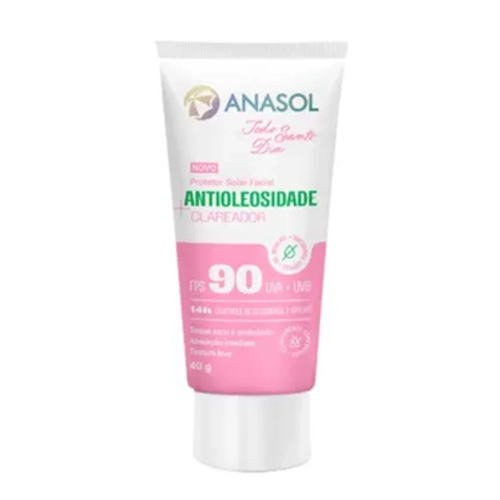 Protetor Solar Facial Anasol Antioleosidade Clareador Todo Santo Dia Fps90 40G