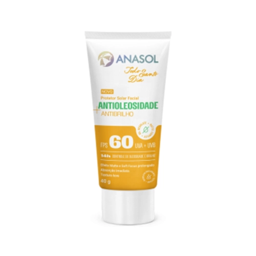 Protetor Solar Facial Anasol Antioleosidade Anti Brilho Todo Santo Dia Fps60 40G