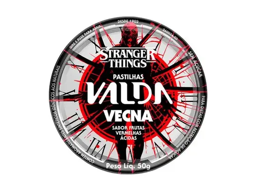 Bala Valda Stranger Things Frutas Vermelhas 50G