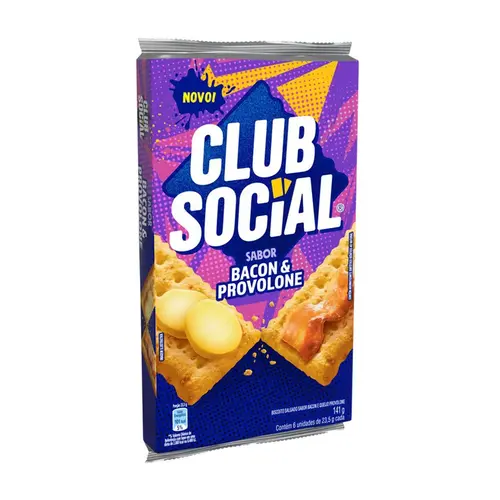 Biscoito Club Social Bacon e Provolone 23,5G