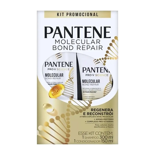 Kit Pantene Molecular Bond Repair Shampoo 300ml + Condicionador 150ml