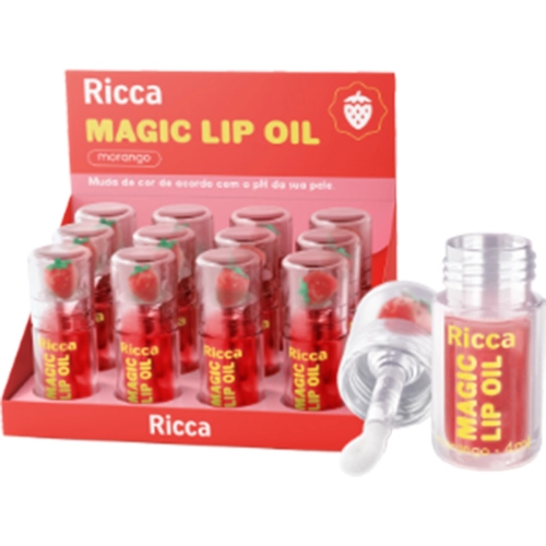 Magic Lip Oil Labial Ricca 3838 Morango