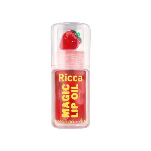 Magic Lip Oil Labial Ricca 3838 Morango