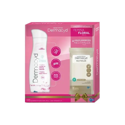 DERMACYD KIT FEMINA 200ML+ LENÇO 16UN